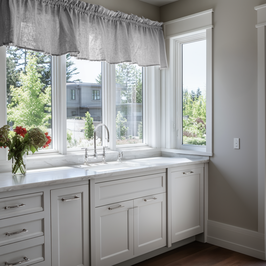 Stone Grey Linen Valance