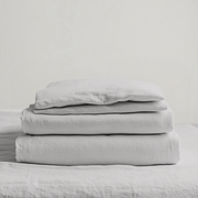Stone Light Grey Linen Extra Deep Fitted Sheet Set