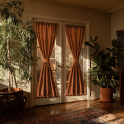 Terracotta Heavy Weight Linen French Door Curtains