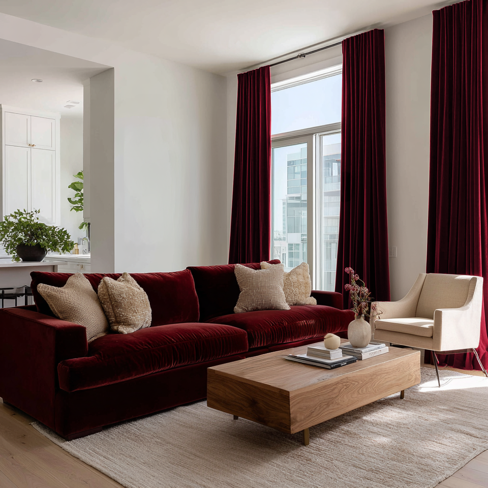 Red Curtains - Sheer & Blackout Red Curtains