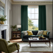 Hunter Green Velvet Blackout Pencil Pleat Curtain