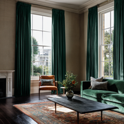 Hunter Green Velvet Blackout Pencil Pleat Curtain