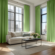 Light Green Velvet Blackout Pencil Pleat Curtain
