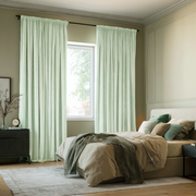 Mint Green Velvet Blackout Rod Pocket Curtain