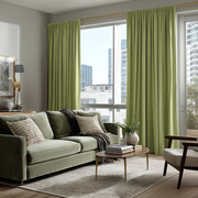 Moss Green Velvet Blackout Rod Pocket Curtain