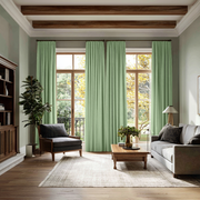 Lime Green Velvet Blackout S-Fold Curtain