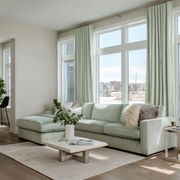 Mint Green Velvet Blackout S-Fold Curtain