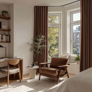 Chocolate Brown Velvet Soundproof Curtains with Multitape