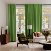 Light Green Velvet Soundproof Curtains with Multitape