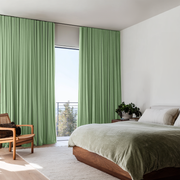 Lime Green Velvet Soundproof Curtains with Multitape