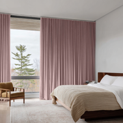 Pink Velvet Soundproof Curtains with Multitape