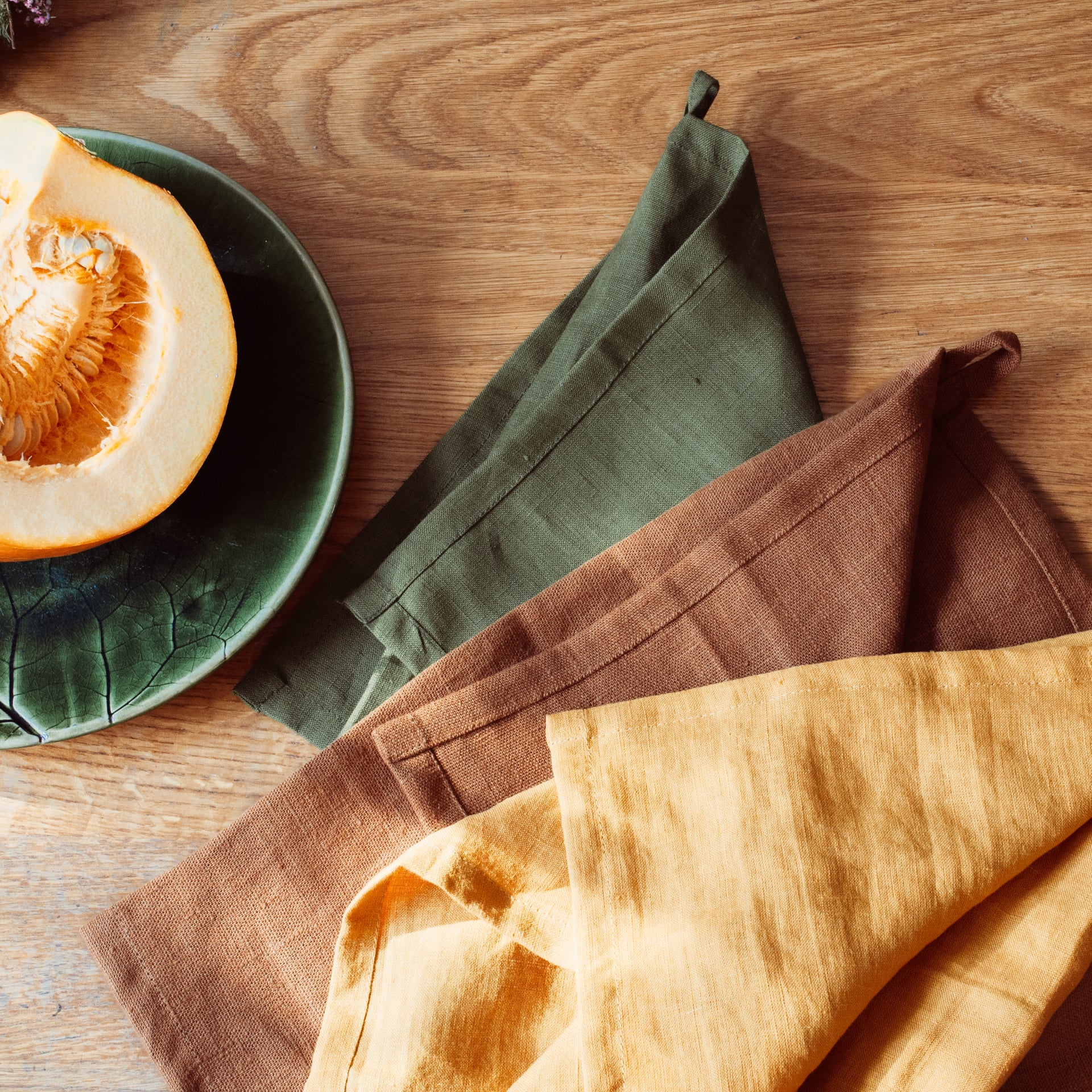 Linen Towels Autumn Colours