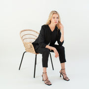 Black Linen Blazer