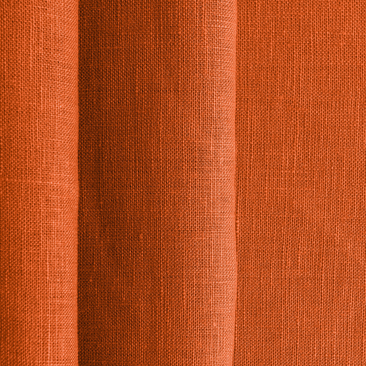 Burnt Orange Linen Fabric by the Metre - 100% French Natural - Width 145 cm