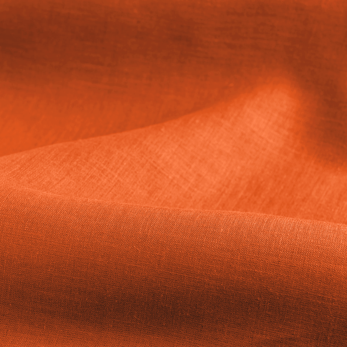 Burnt Orange Linen Fabric by the Metre - 100% French Natural - Width 145 cm