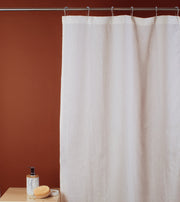 Linen Shower curtain with waterproof lining, Color: Off-White