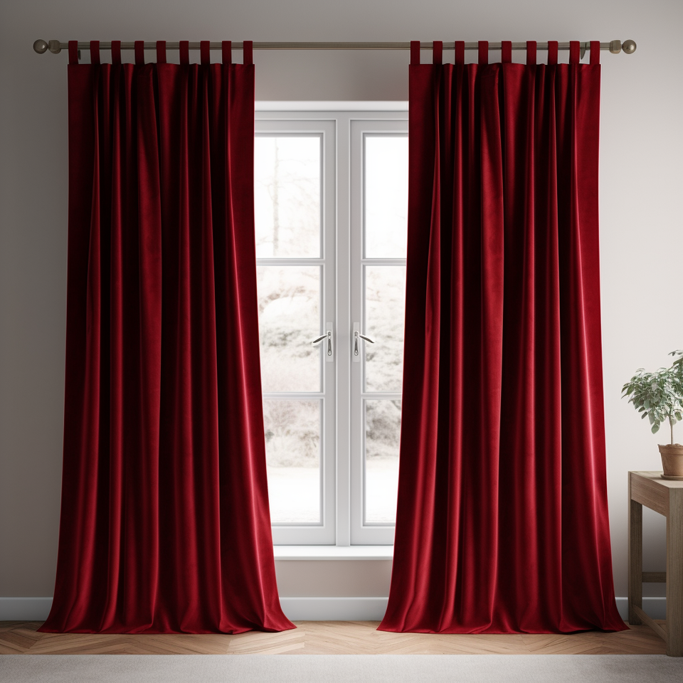Curttains Reed Red Curtains - Sheer & Blackout Red Curtains
