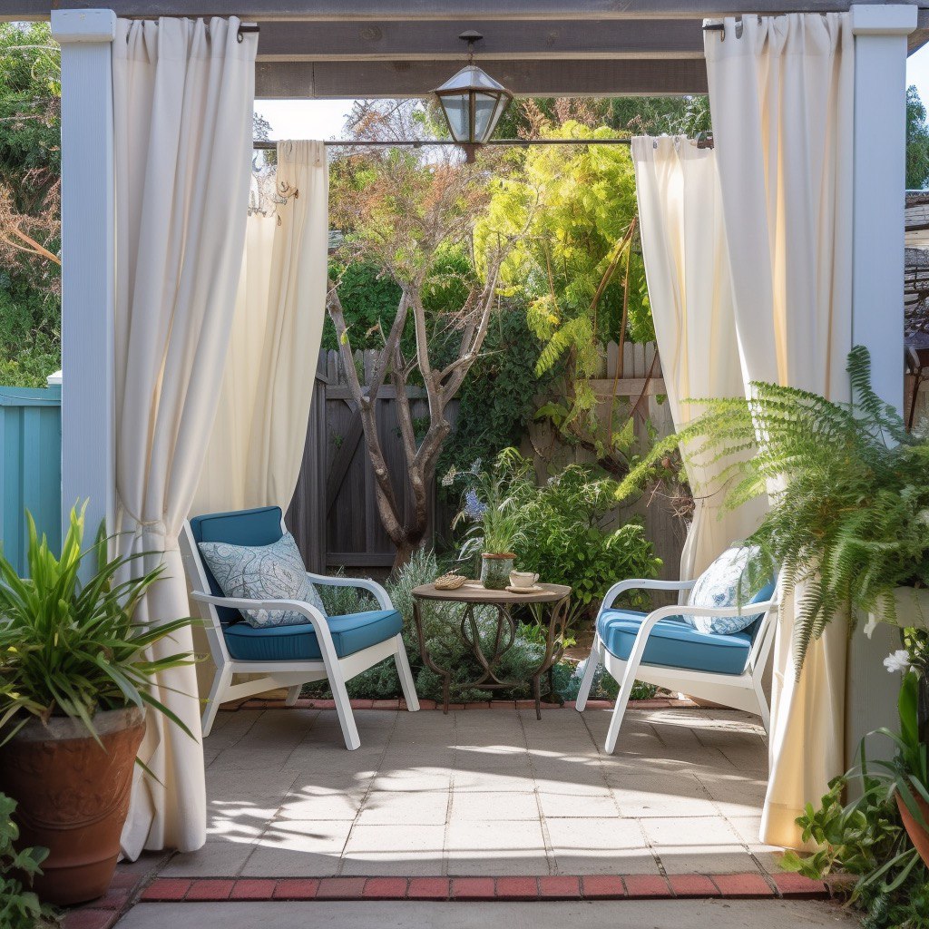 Custom Outdoor Linen Curtains - Custom Length and Width