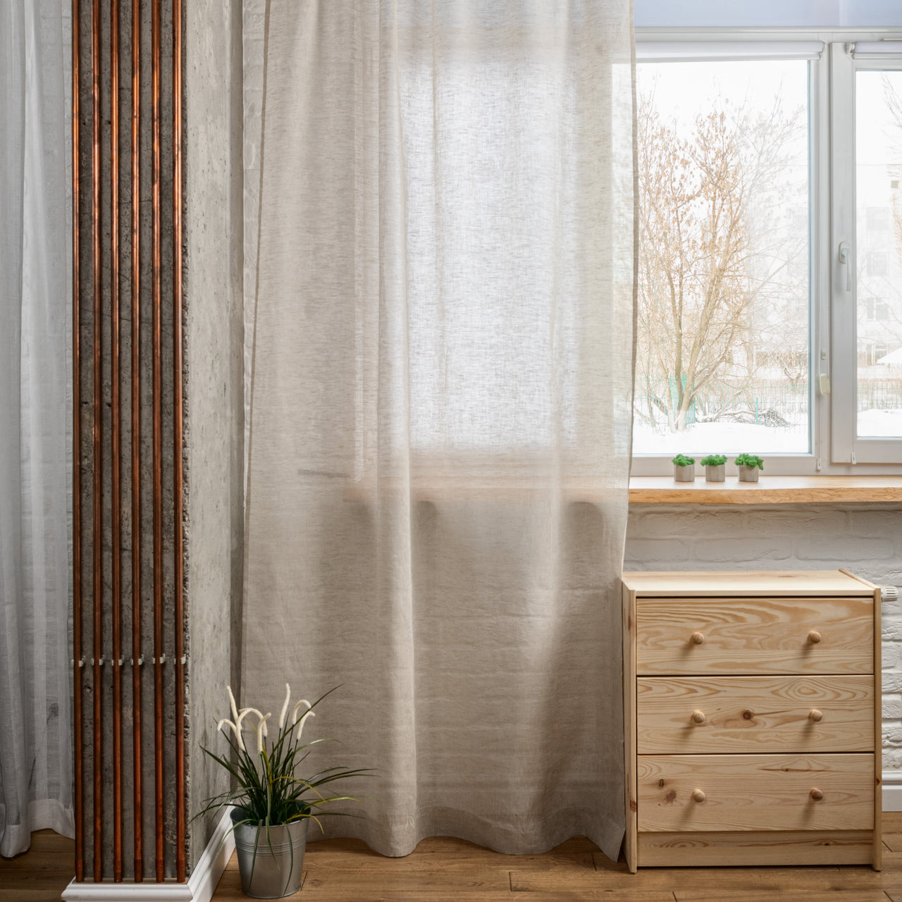 Linen Sheer Curtain 