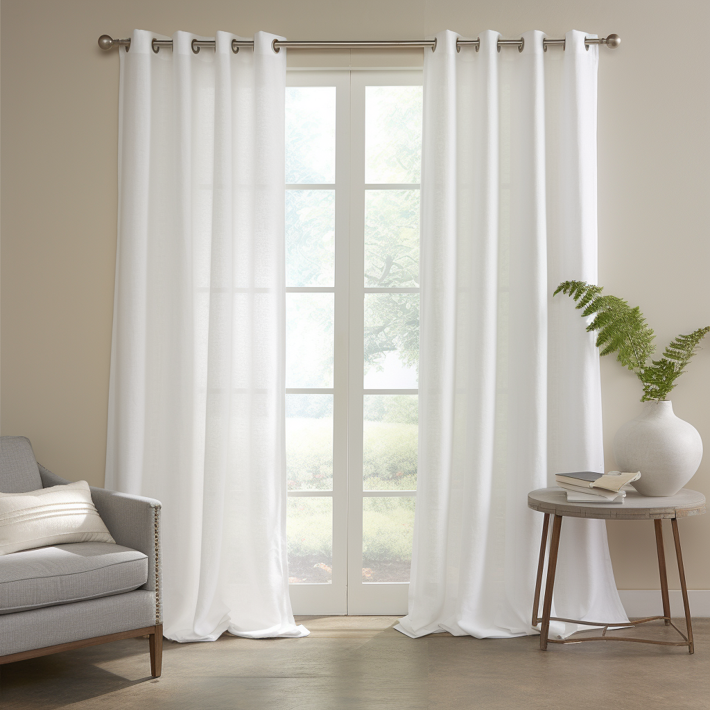 Bedroom Eyelet Linen Curtain - Сustom Sizes and Colours - Eyelet Window Treatments