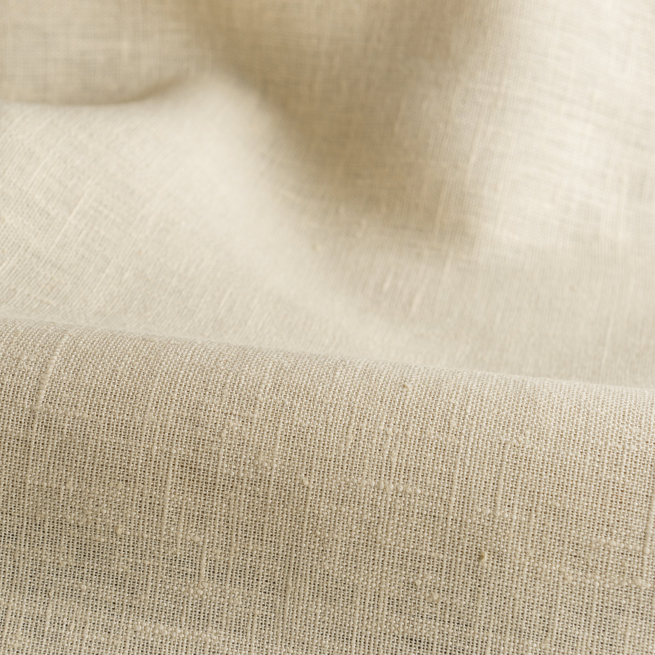 Ecru Heavy Weight Linen Fabric by the Metre - 100% French Natural - Width 133 cm