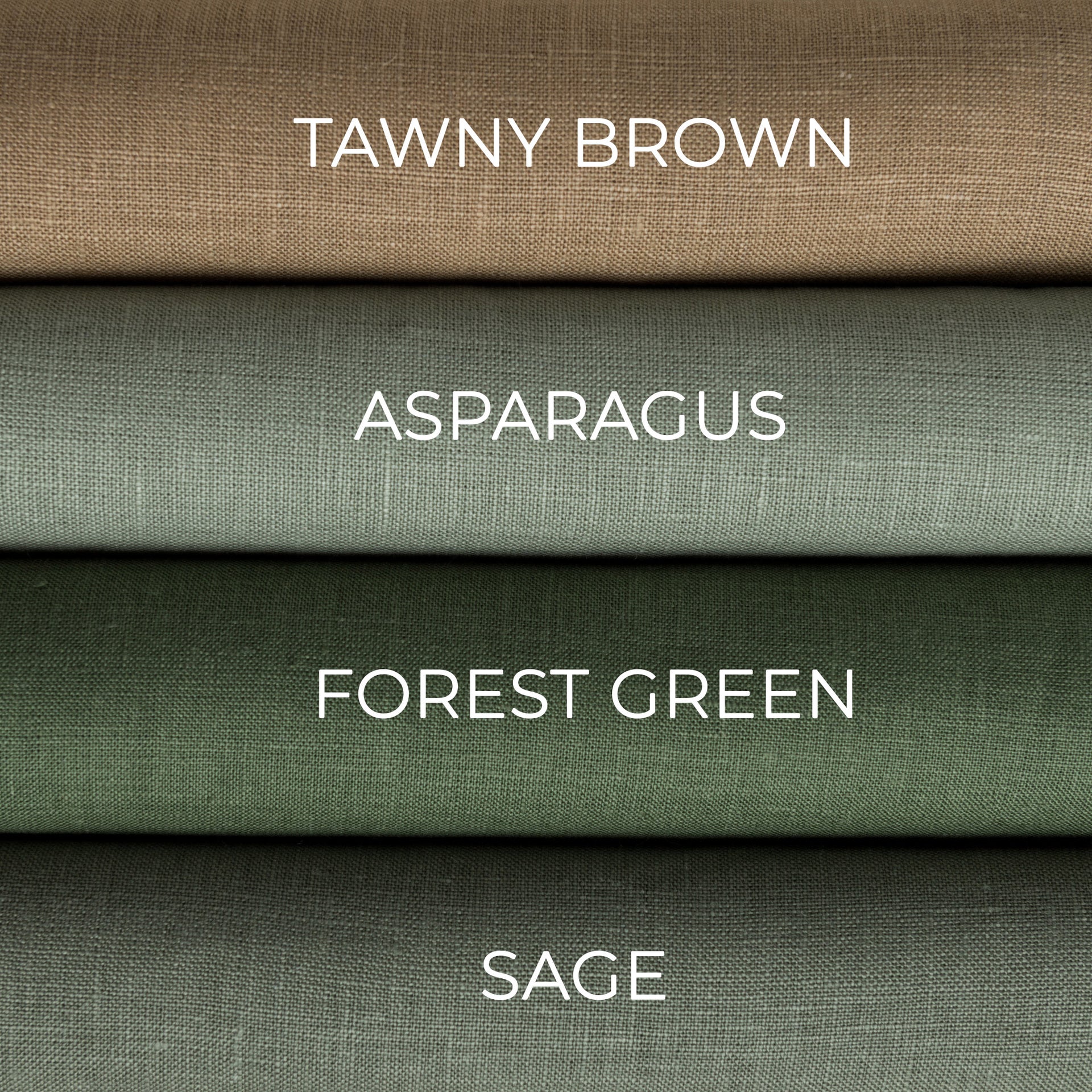  @color:Tawny Brown,color:Asparagus, color:Forest Green, color:Sage