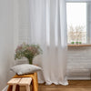 S-Fold Linen Curtain Panel with Cotton Lining for Dining Room - Suitable for Rings or Tracks