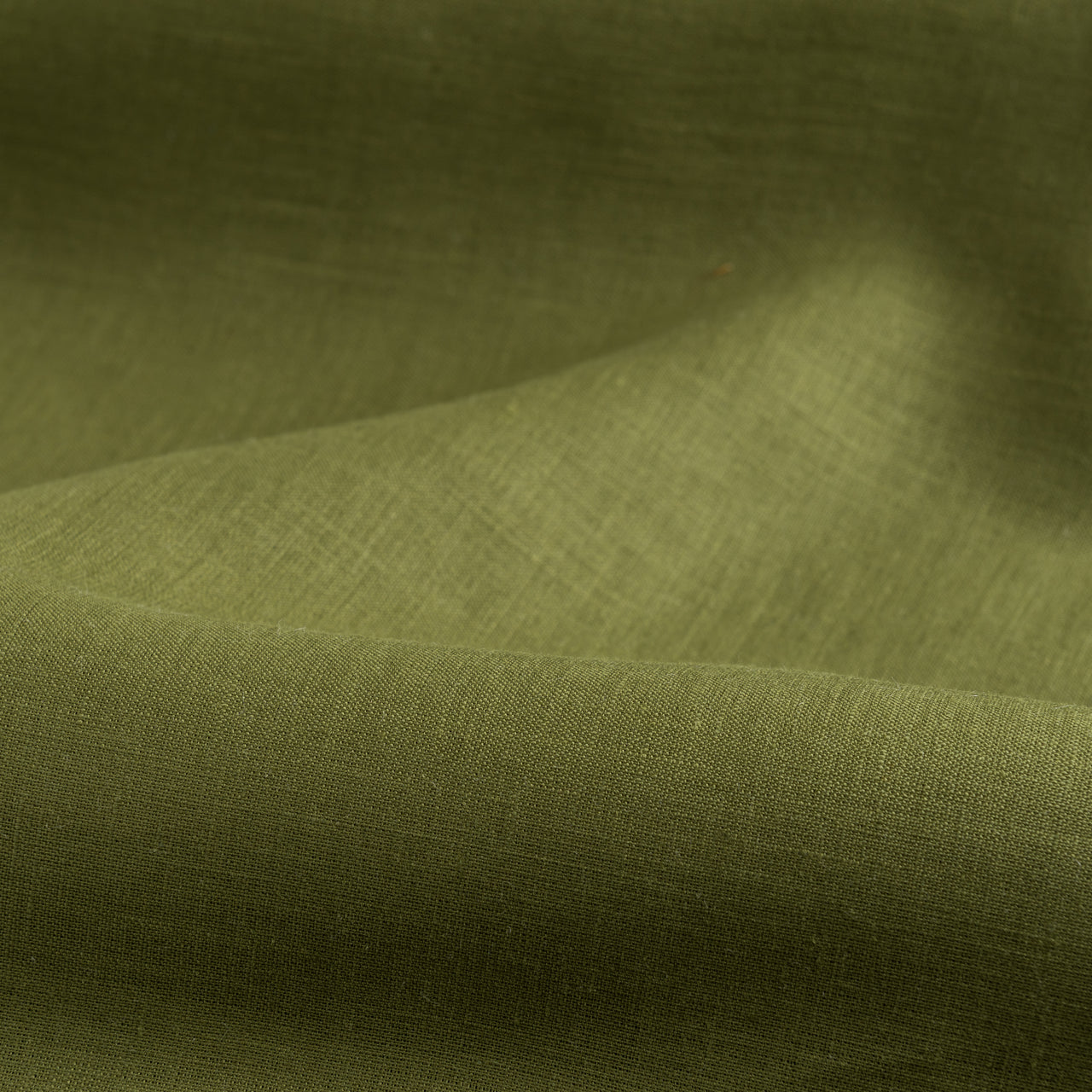 Moss Green Linen Fabric by the Metre - 100% French Natural - Width  133 cm
