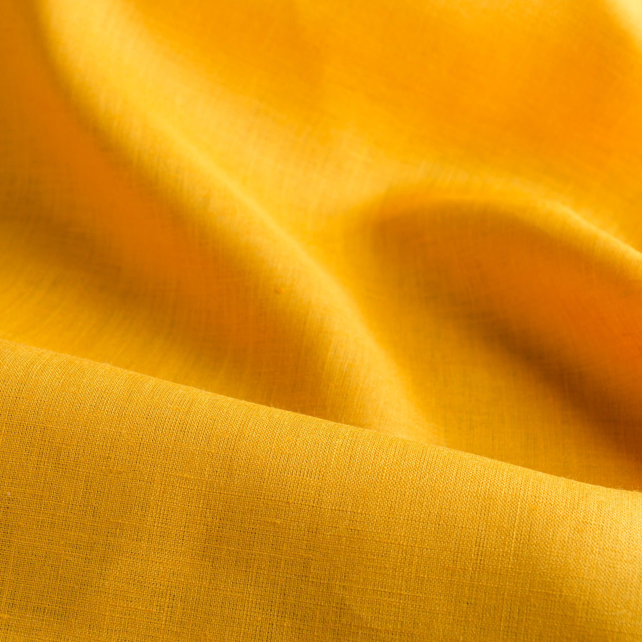 Mustard Yellow Linen Fabric by the Metre - 100% French Natural - Width 133 or 267 cm