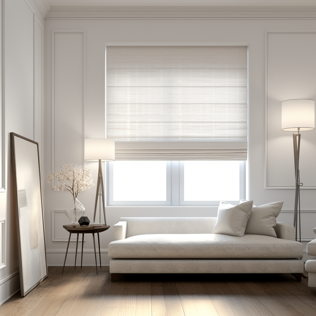 Off-White Roman Blinds