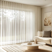 Wavefold Off-White Linen Sheer Curtain