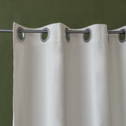 Off-White Velvet Eyelet Curtains