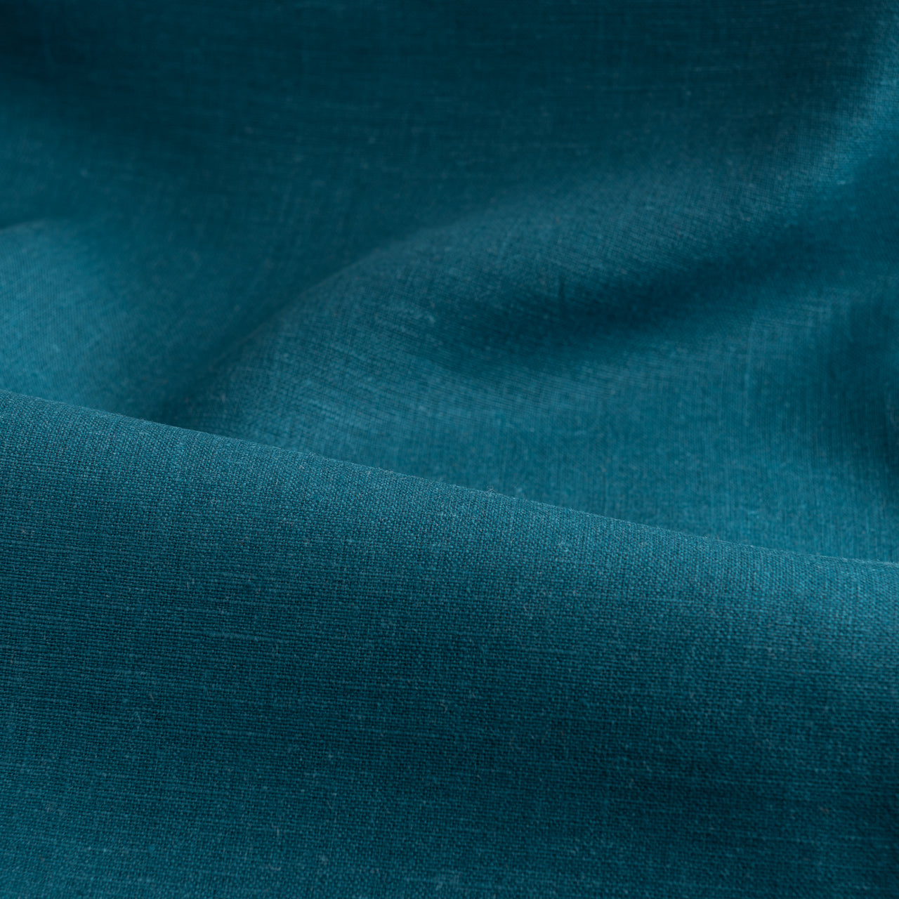 Peacock Blue Linen Fabric by the Metre - 100% French Natural - Width 133 or 267 cm