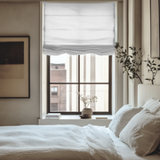 White Relaxed Roman Blind