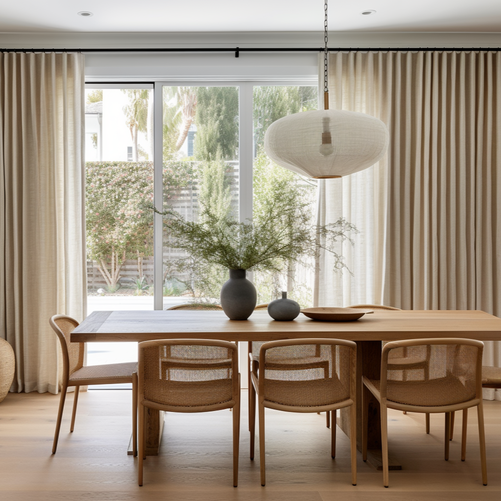 S-Fold Linen Curtain Panel with Cotton Lining for Dining Room - Suitable for Rings or Tracks