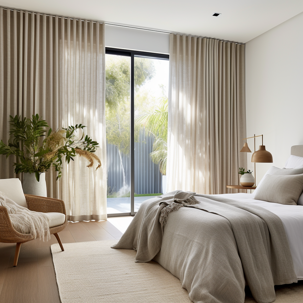 S-fold Linen Curtain Panel for Bedroom - Suitable for Rings and Hooks or Tracks - Linen Curtain