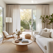 S-fold Linen Curtains for Living Room - Suitable for Rings and Hooks or Tracks