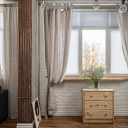 Linen Curtain Panel with Cotton Lining