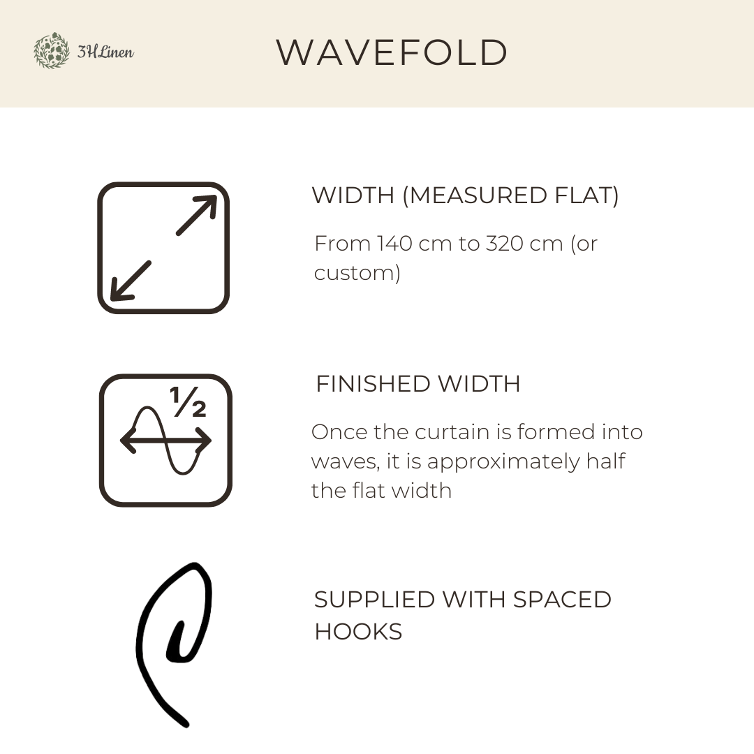Linen Curtain for Wavefold Track System
