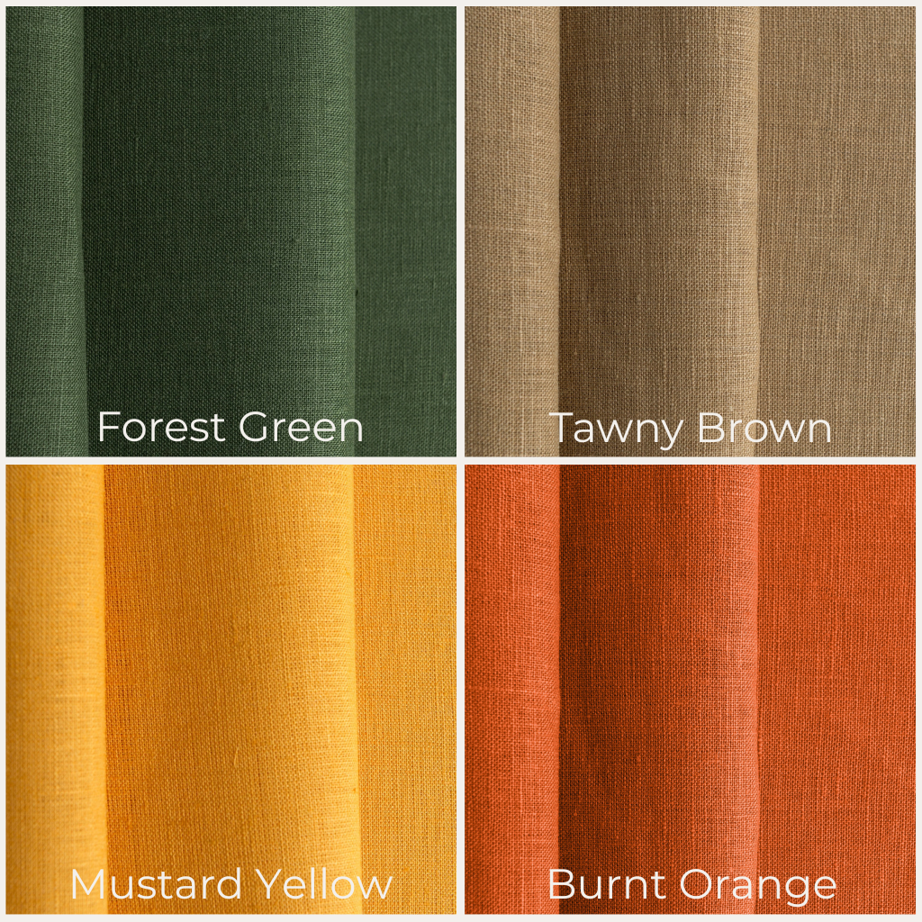 @color:Forest Green, color:Tawny Brown, color:Mustard Yellow, color:Burnt Orange