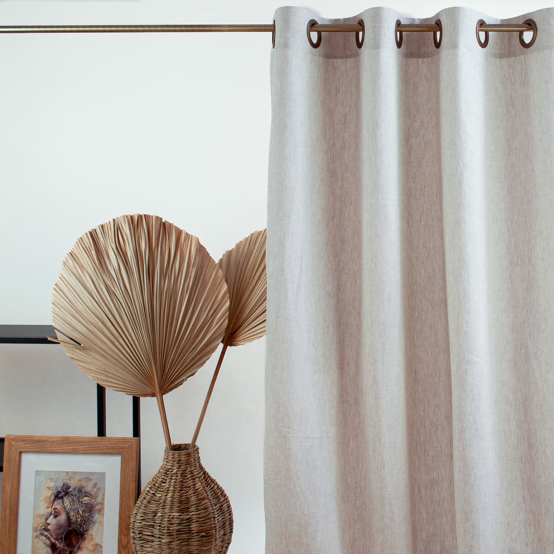 Eyelet Linen Curtain 