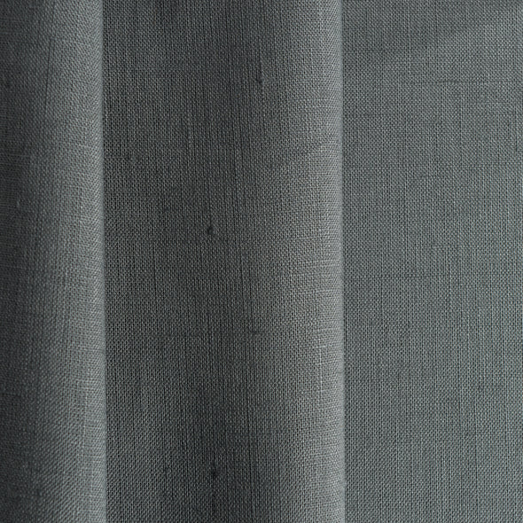 Iron Grey Linen Fabric by the Meter - 100% French Natural - Width 133 cm