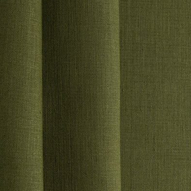 Moss Green Linen Fabric by the Meter - 100% French Natural - Width  133 cm