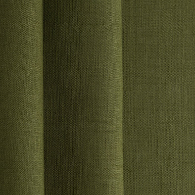Forest Green Linen Fabric by the Meter - 100% French Natural - Width 133 cm