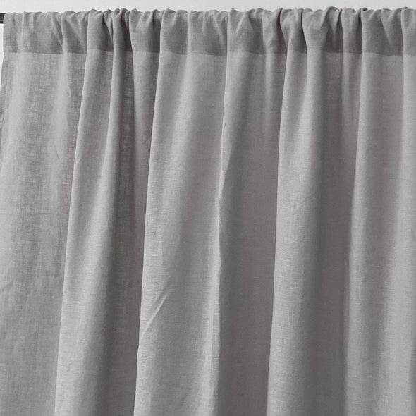 On Sale Extra Wide Single Linen Curtain Pole Pocket - 183X255 cm - Natural Colour