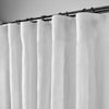 S-fold Black Linen Curtain Panel with Blackout Lining - Heading for Rings and Hooks - Linen Darkening Curtain