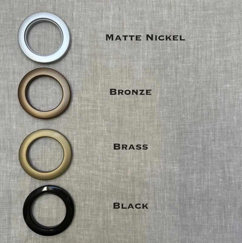 Grommets Color: Matte Nickel/Plastic, Grommets Color: Bronze/Plastic, Grommets Color: Black/Plastic, Grommets Color: Brass/Plastic