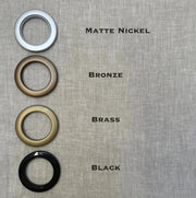 @Grommets Color: Matte Nickel/Plastic, Grommets Color: Bronze/Plastic, Grommets Color: Black/Plastic, Grommets Color: Brass/Plastic