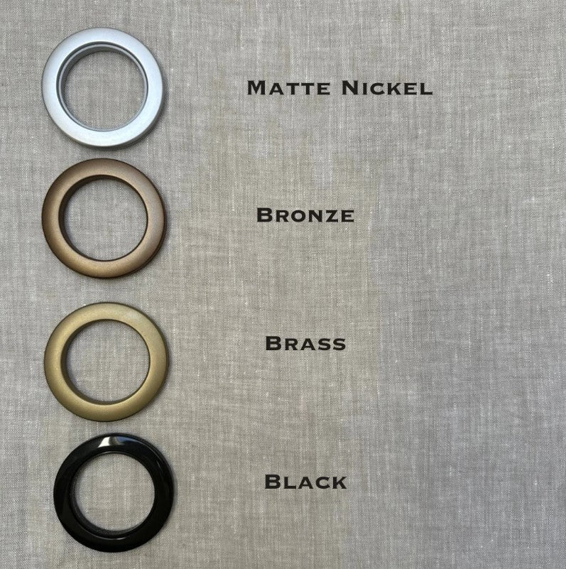 @Grommets Color: Matte Nickel/Plastic, Grommets Color: Bronze/Plastic, Grommets Color: Black/Plastic, Grommets Color: Brass/Plastic