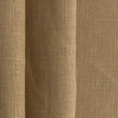 Tawny Brown Linen Fabric by the Meter - 100% French Natural - Width 133 cm